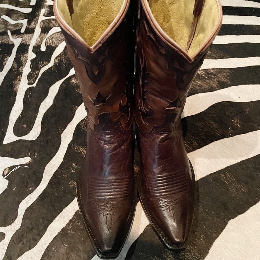 Allen’s Leather Brown Cowboy Boots